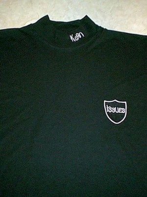 Korn Mock Turtleneck Shirt Large Black Issues Logo New For Sale