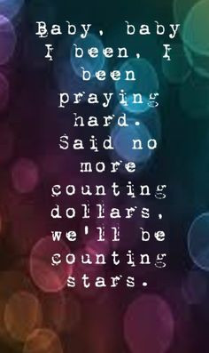One Republic - Counting Stars song lyrics, song quotes, songs, music ...
