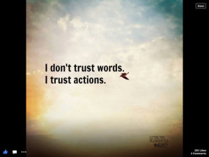 Less words, more action.