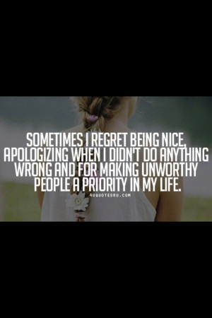 ... the blow then regret being hateful or mean or being right at all costs