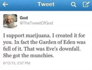 God supports Marijuana