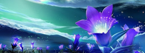 abstract purple flowers facebook covers