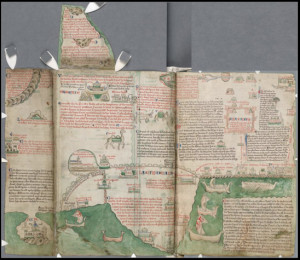Map of the Holy Land, Cambridge, Corpus Christi College Library, MS 16 ...