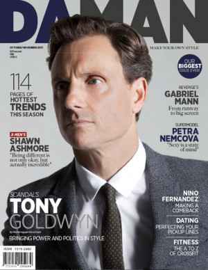 Scandal” star Tony Goldwyn covers the October/November 2013 issue of ...