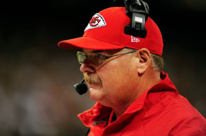Andy Reid Andy Reid head coach of the Kansas City Chiefs watches
