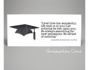 Oscar Wilde, GRADUATION CARD, high school graduation, college ...
