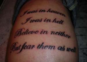 Tattoo Ideas: Quotes on Death, Heaven, Mourning
