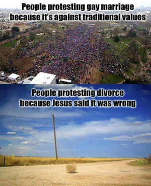 are millions of people protesting gay marriage because it's against ...