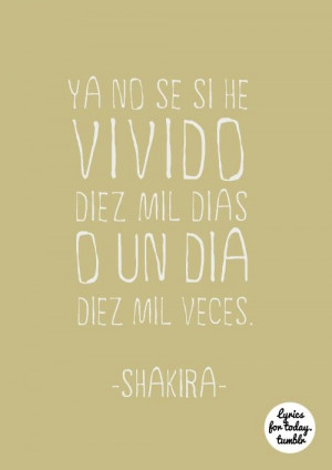 , Shakira Quotes, Shakira Frases, Frases Shakira, Phrases, In Spanish ...
