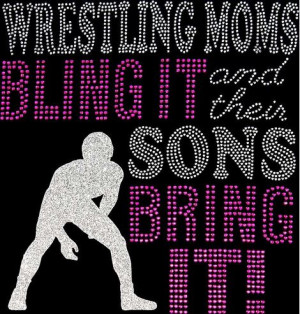 Rhinestone Wrestling Mom T-Shirt - Bling Shirt