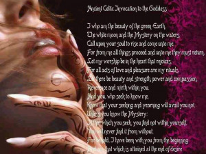 Ancient Celtic Invocation to the Goddess