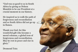 to walk the path of forgiveness and reconciliation and so south africa ...