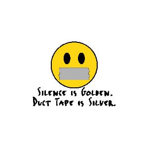 SILENCE IS GOLDEN DUCT TAPE IS SILVER FUNNY T-SHIRT (2)