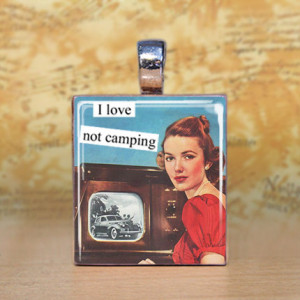 Retro Scrabble Tile I Love Not Camping Quotes Sayings Images Words ...
