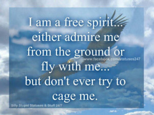 ... admire from the ground or fly with me... but don't ever try to cage me