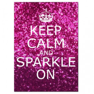 and Sparkle On - 5x7 Inspirational Popular Quote Print - Glitter Pink ...