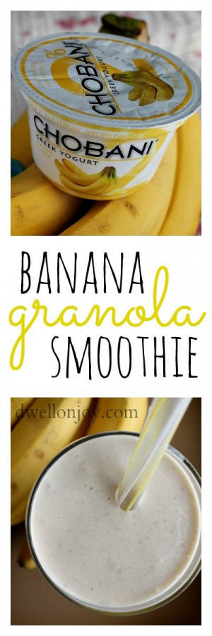 Perfect for a post-workout treat: Banana Granola Smoothie.