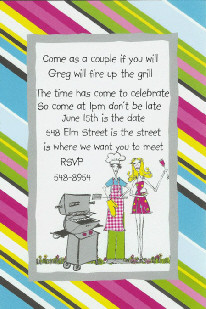 Cookout Couple - Tropical, Garden and BBQ Bridal Shower Invitations