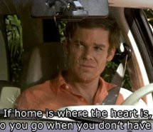 dexter, dexter morgan, heart, home