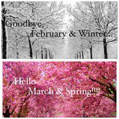 Goodbye February & Winter...Hello March & Spring!!!! #winter #spring ...