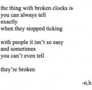 Broken clocks, broken people