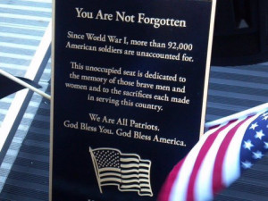 ... of having a POW/MIA Chair designated somewhere in the community