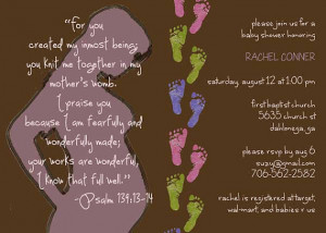 Printable Christian Baby Shower Invitation: 