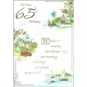 For Your 65th Birthday' Mens 65th Birthday Card - Country Boating ...