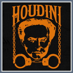 Harry Houdini T Shirt Vintage Magic Magician Tee