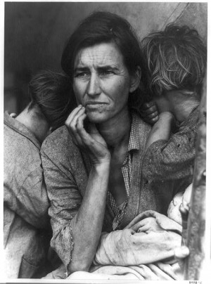 Dorothea Lange's famous photograph, 'Migrant Mother'