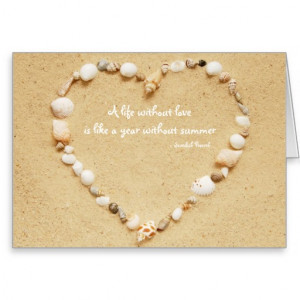Seashell Heart Love Quote Card