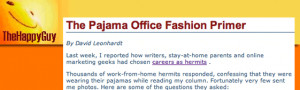 Check out author David Leonhardt's PAJAMA OFFICE FASHION PRIMER about ...
