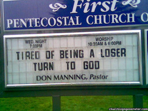 Random Funny Church Sign