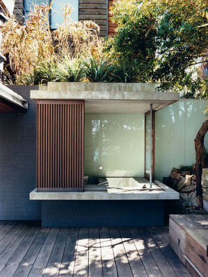 ... before building but this is a fabulous Indoor/outdoor shower and bath