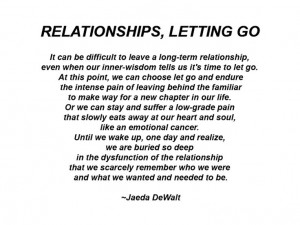tells us it's time to let go. At this point, we can choose let go ...