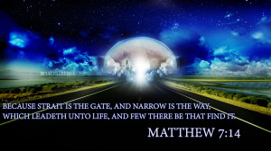 The Road To Heaven Matthew 7:14 HD Wallpaper