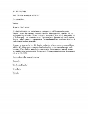 Download Product Quotation Cover Letter in ... - Sample Cover Letters ...