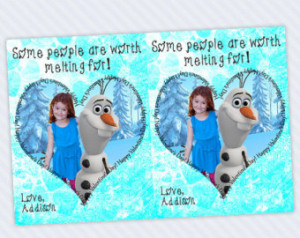 Disney Frozen Olaf Valentine: Printable