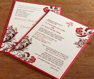 bilingual invitation, bilingual wedding, fusion