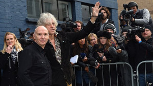 Bob Geldof (above, with co-organiser Midge Ure) said the atmosphere ...