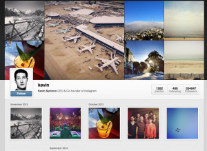 screenshot of Instagram cofounder Kevin Systrom's profile appears ...