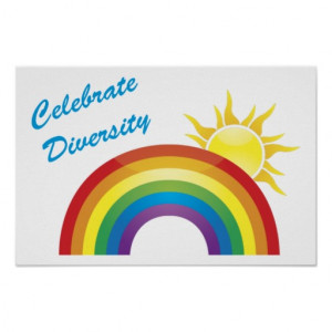 celebrate_diversity_rainbow_and_sun_posters_prints ... HD Wallpaper