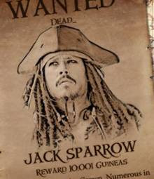 Jack Sparrow's wanted poster.