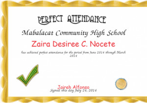 Attendance Certificate Template