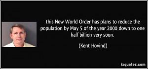 this New World Order has plans to reduce the population by May 5 of ...
