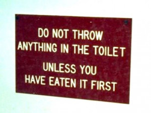 Funny Bathroom & Office Sign