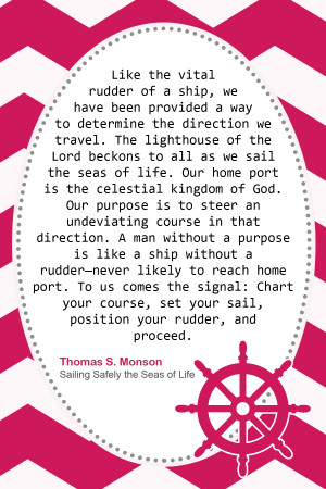 Young Women’s Printable: Sailing Safely the Seas of Life