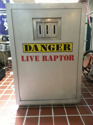 Raptor cage from Jurassic Park the movie