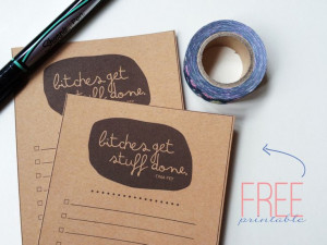 BSaz Creates | To Do List Printable Freebie | Tina Fey Quote