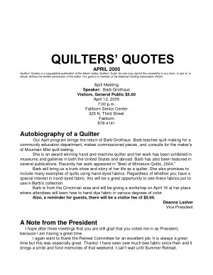 QUILTERS QUOTES